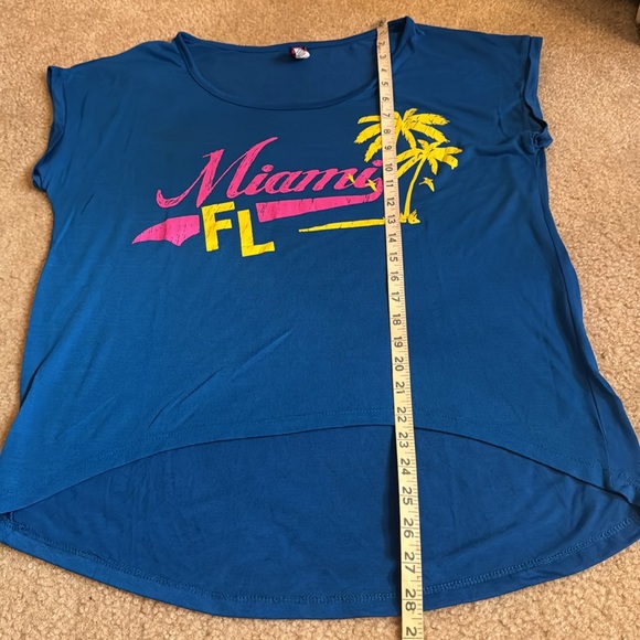 Blue Miami T-Shirt - Size Large - Picture 8 of 9
